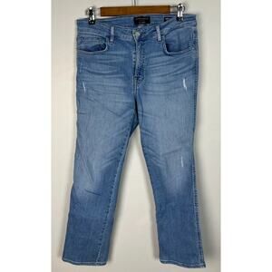 Sanctuary Denim Modern Straight Crop Jeans Stretch Light Wash Size 32 Women’s
